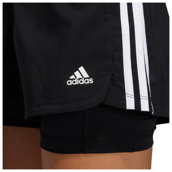 Adidas Γυναικείο σορτς Pacer 3-Stripes 2in1 Shorts